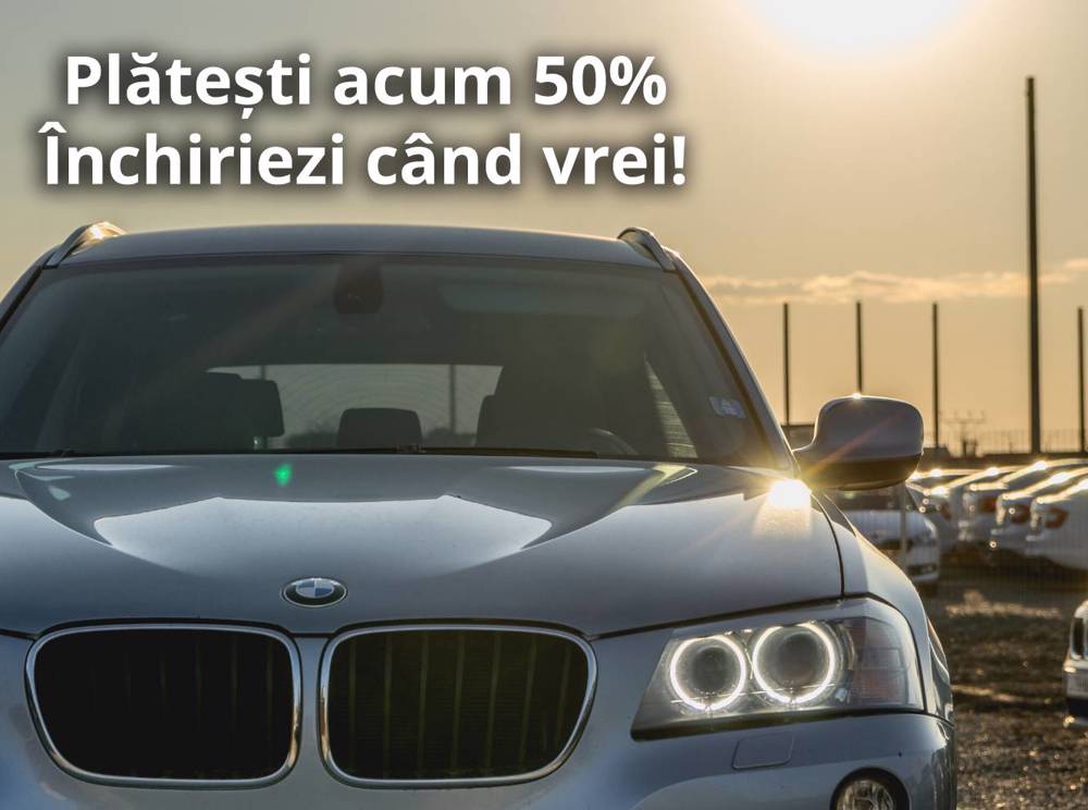  Special offer of 50% discount on car rentals Cluj